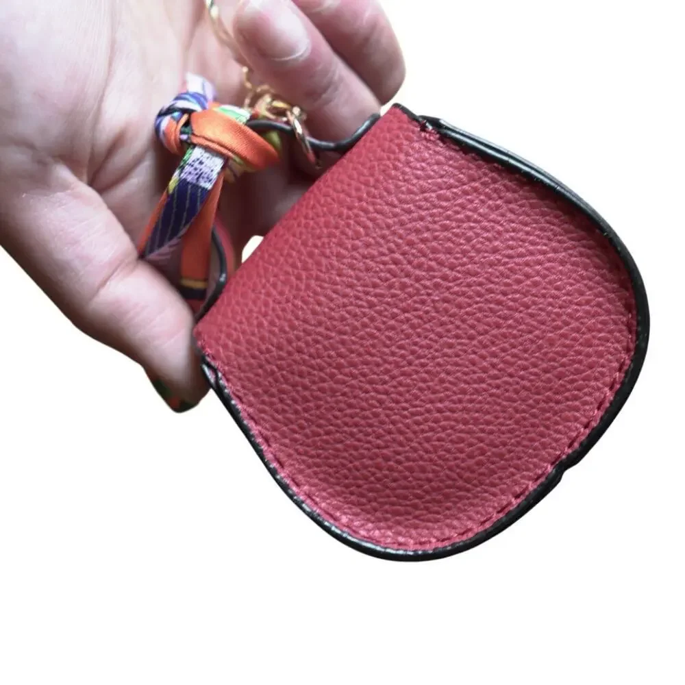 Bag Keychain Bag Charm Change Pouch Coin Purse Push Lock Clasp Red